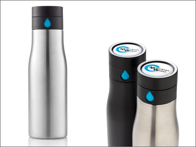 Aqua Tracking vandflaske 650 ml. Spørg din drikkeflaske om dit daglige vandindtag med dette smarte designede rustfrit stål. vandflaske.   