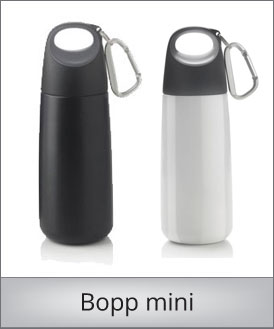 Bopp Mini er en kompakt 350 ml transparent vandflaske lavet af det øko-venlige Tritan ™ materiale.
