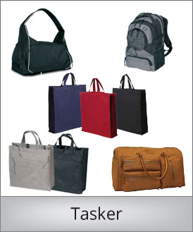 Tasker med logo, muleposer med tryk, rygsække med tryk